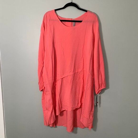 NEW Melissa McCarthy Seven7 lightweight long sleeve button detail shirt dress - Picture 2 of 10